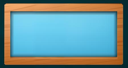 <lora:WoodenMenu_v3:0.75> old wooden rectangle, blue background