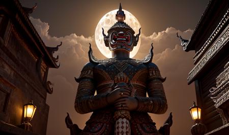 horror,Ghost,Goth:1.3){best quality},, super huge Yakwat Statue solo, very detail,(tomb,Scene from horror,Blood,(Abandon thai Temple background:1.1),night scene,moon,mist,dead:1.2)
,unity,cinematic lighting
(extremely detail CG unity 8k wallpaper:1.1)(masterpiece),(best quality:1.1),realistic,style of master anime,perfect perspective,intricate detail <lora:yakwat:1>