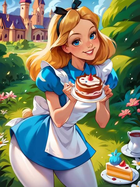 Alice In Wonderland! Disney - SD 1.5 | XL PONY - by YeiyeiArt 