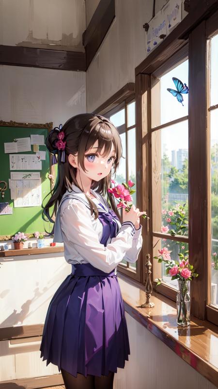 00023-3118367891-masterpiece,best 00023-3118367891-quality_1.6,(solo,1girl,bust_1.2),scenery,(School, classroom, student uniforms),_flower,butterfly,.png