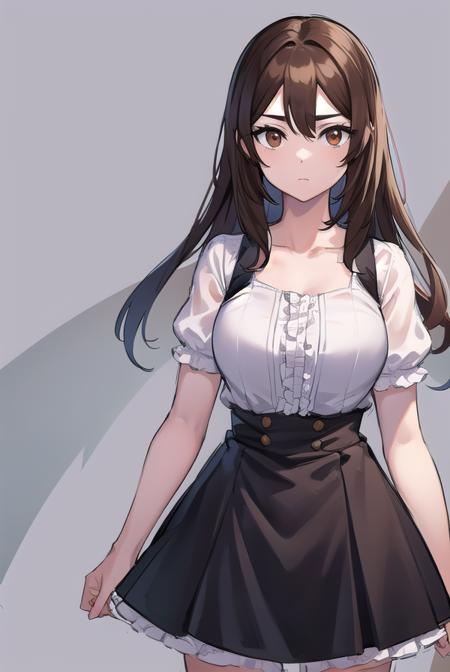 akanetaira, <lyco:akanetairav2-lyco-nochekaiser:0.8>,
akane taira, long hair, brown hair, hair between eyes, (brown eyes:1.5),
BREAK thighhighs, dress, bow, collarbone, short sleeves, frills, shoes, puffy sleeves, black footwear, black dress, red bow, white thighhighs, puffy short sleeves, zettai ryouiki, wristband,
BREAK indoors,
BREAK looking at viewer, (cowboy shot:1.5),
BREAK <lyco:GoodHands-beta2:1>, (masterpiece:1.2), best quality, high resolution, unity 8k wallpaper, (illustration:0.8), (beautiful detailed eyes:1.6), extremely detailed face, perfect lighting, extremely detailed CG, (perfect hands, perfect anatomy),