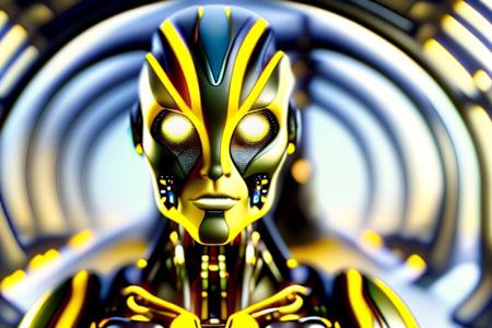 masterpiece, awesome quality, hyper detailed, ((DonMX3n0T3ch, futuristic, scifi, tech)), female android, cyborg, <lora:DonMX3n0T3ch:1.5> cool, awesome