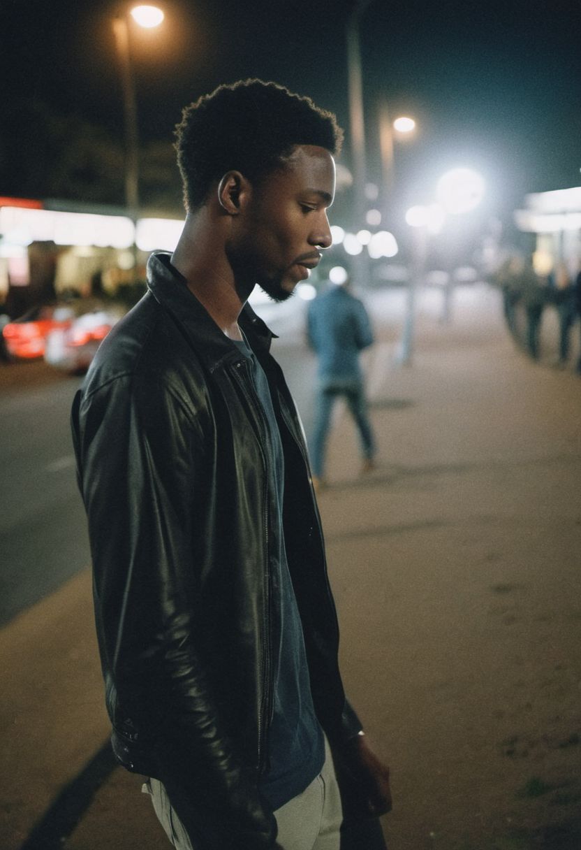 Style: Nighttime Fill Flash Photography
Subject: South African Person(s)
Detail: High
Themes: Sexuality, Desire, Infatuation, Longing
Ultrarealistic
Candid
RAW Photo
35mm