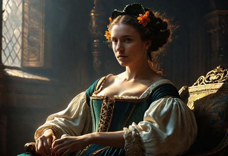 Danae, Rembrandt Van Rijn, digital art, 8K artistic photography, octane render, beautiful composition, trending on artstation, award-winning photograph, masterpiece