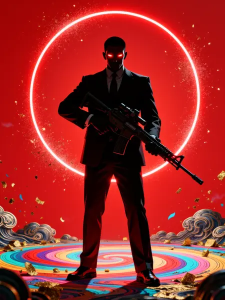 Dark Night Rainbow Vortex