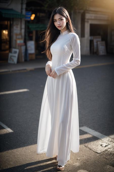 1girl, aodai red, photo art, (flower:1.2),<lora:aodai_SD_chiasedamme_v02:0.6>, a stunning photo with beautiful saturation, ultra high res,(realistic:1.4)),deep shadow,(best quality, masterpiece), pale skin, dimly lit, shade, flustered, blush, highly detailed, skinny, BREAK depth of field, film grain, wrinkled skin, looking at viewer, knee, warm smile, (full body:1.2), masterpiece,ultra realistic,32k,extremely detailed CG unity 8k wallpaper, best quality