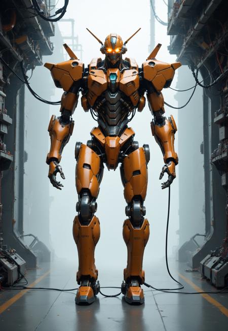 mecha, mechanical parts,  cable, wires,  machinery,  joints, body suit, biomechanical,  complex robot,