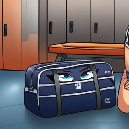 Living gym bag / inanimate transformation Living gym bag / inanimate transformation