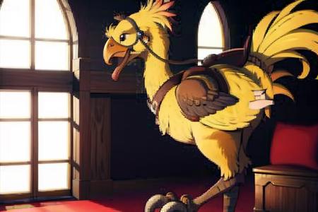 solo chicken, bird, chocobo <lora:CHOCO768:1>