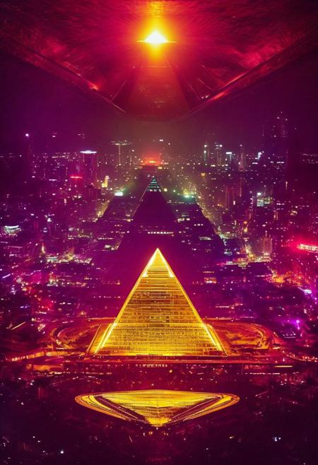 ()Hyoer Realistic:2.0)Polaroid picture 
an image of 
A futuristic, neon-lit table, set in the heart of Atlanta, now transformed into the vibrant, technologically advanced nation of Wakanda.  The cityscape around it is a blend of ancient Egyptian architecture and futuristic, curved structures that seem to defy gravity.
At the center of the table, a gleaming, metallic pyramid rises, its peak shining with an intense, golden light. 
a. The atmosphere is one of vibrant, Afro-futuristic energy, as if the city itself has come alive, pulsing with the rhythm of TI's famous speech, where he declared, 'BUt.. we cant do this here.. This is Wakaana. Its sacred. it must be protected!!"