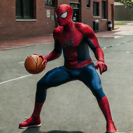 tasm2spdrmn playing basketball  <lora:tasm2spdrmn_v2:0.75>