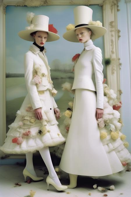 <lora:Tim Walker Style:1>Tim Walker Style - tim Walker style fashion shoot with two models