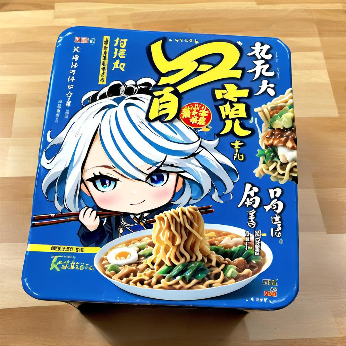 Square instant noodle box image by jiutaogong