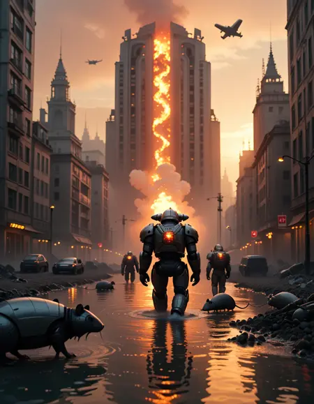 devastated futuristic city pony