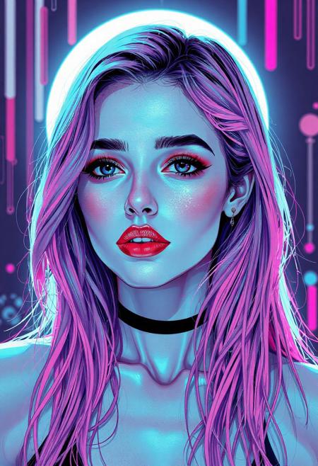 high quality design aesthetics, synth pop, detailed, pop album cover, beautiful young white woman