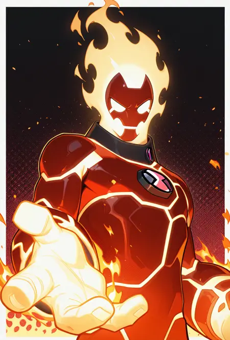 Heatblast -- Ben 10 (chaquetrix support) illust + 1.5