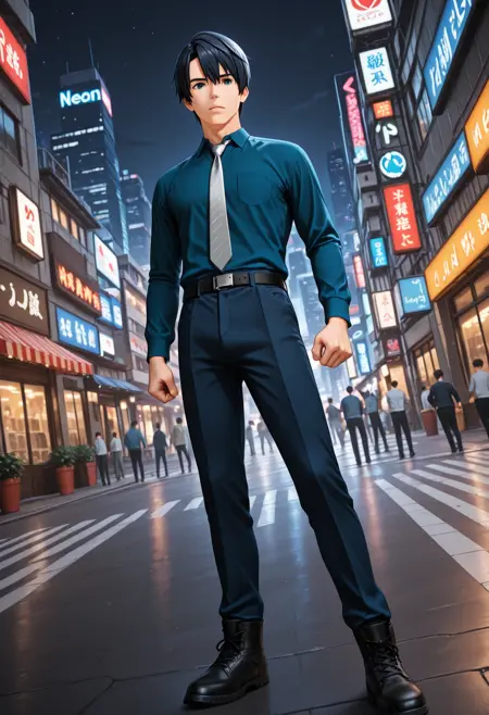 male tight-fit business suit (ill)