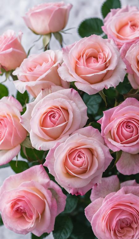 Delicate blossoming pink flowers, blooming roses festive background, flower bouquet pastel image, soft petals floral romance card, (sharp focus:1.2), extremely detailed, (photorealistic:1.4), (RAW image, 8k high resolution:1.2), RAW candid cinema, 16mm, color graded Portra 400 film, ultra realistic, subsurface scattering, ray tracing, (volumetric lighting), cinematic look, film, , <lora:add-detail-xl:1>, <lora:SDXLHighDetail:0.3>
