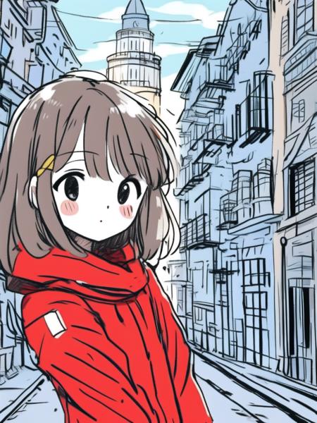 Cute comic style - sketch 可爱漫画风 去除AI感觉 v1.0
