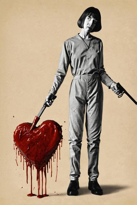 an artists interpretive depiction of the concept of a bloody valentine