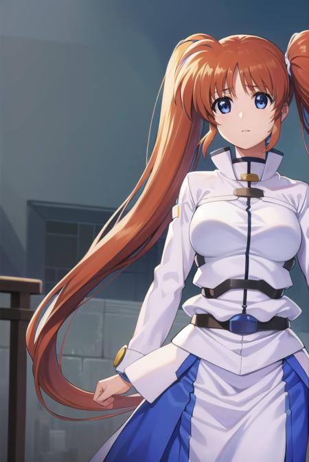 nanohatakamachi, <lora:nanohatakamachi-lora-nochekaiser:1>,
nanoha takamachi, (takamachi nanoha:1.5), long hair, blue eyes, brown hair, hair ribbon, (side ponytail:1.5), white ribbon,
BREAK magical girl, jacket, collar, puffy sleeves, long sleeves, white jacket,
BREAK looking at viewer, full body, upper body,
BREAK outdoors, city, sky,
BREAK <lyco:GoodHands-beta2:1>, (masterpiece:1.2), best quality, high resolution, unity 8k wallpaper, (illustration:0.8), (beautiful detailed eyes:1.6), extremely detailed face, perfect lighting, extremely detailed CG, (perfect hands, perfect anatomy),