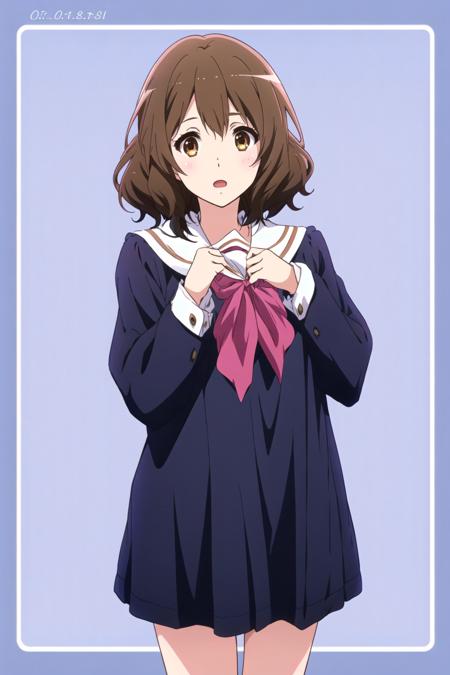 masterpiece, 1girl,solo,best quality, nii_manabu,kumiko oumae,winter uniform