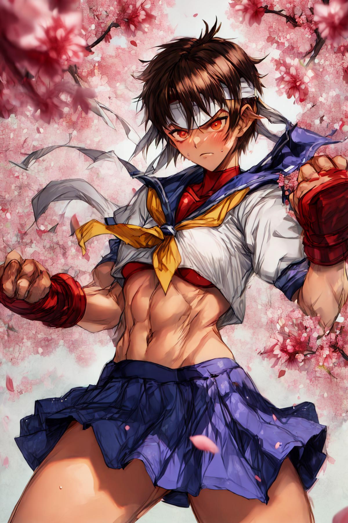 Kasugano Sakura / Street Fighter image by BlueberryTrain