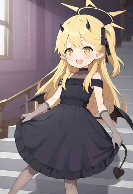 ibuki-default ibuki \(blue archive\),yellow eyes,pointy ears,blonde hair,side ponytail,halo,hair ribbon,(tail,low wings:1.2),military uniform, military hat,skirt,(pinafore dress:0.5),(white bloomers:0.8),oversized clothes,yellow boots, ibuki-default, ibuki \(blue archive\),yellow eyes,pointy ears,blonde hair,side ponytail,halo,hair ribbon,horns,(tail,low wings:1.2),skirt,pinafore dress,white shirt,long sleeves,white bloomers,yellow boots  ibuki-dress ibuki \(blue archive\),yellow eyes,pointy ears,blonde hair,long hair,one side up,halo,black hair ribbon,horns,(tail,low wings:1.2),(black dress:1.2),bare shoulders,grey gloves,grey pantyhose,mary janes