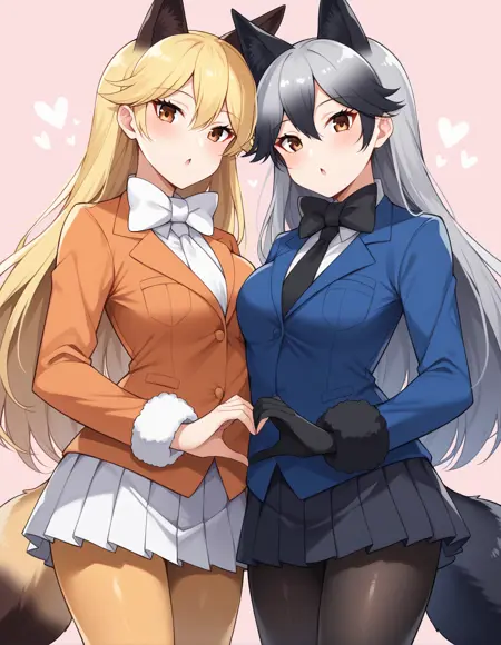 [Request] Ezo Red Fox & Silver Fox (Kemono Friends) / SDXL Pony Diffusion