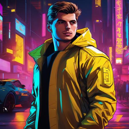 analog film photo of max verstappen a man, wearing cyberpunk yellow jacket, simple neon background, <lora:Max SDXL v1-000010:1>, faded film, desaturated, 35mm photo, grainy, vignette, vintage, Kodachrome, Lomography, stained, highly detailed, found footage