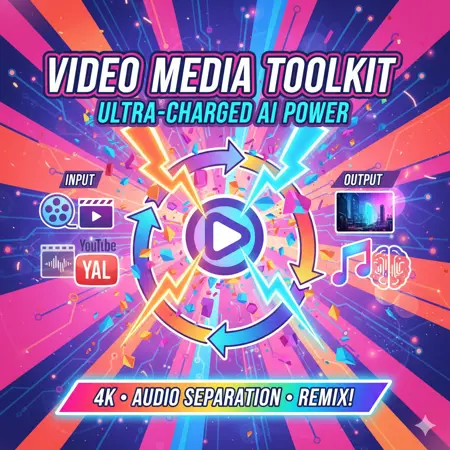 Video Media Toolkit: Streamline Downloads, Frame Extraction, Audio Separation & AI Upscaling for Stable Diffusion Workflows | Utility Tool v6.0