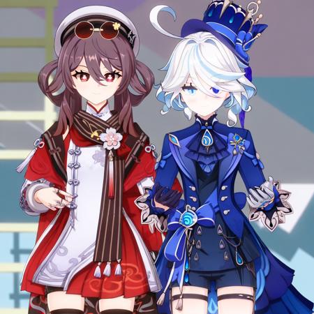 Hu Tao and Furina | (Genshin impact) [Illustrious] V1