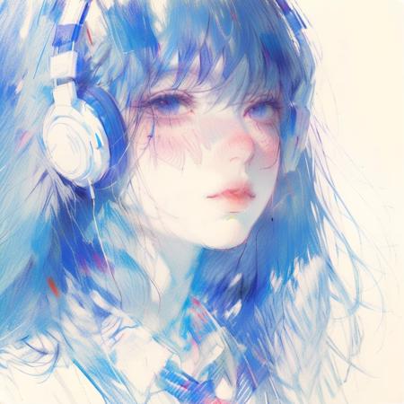 彩铅朦胧感女头 v1.0