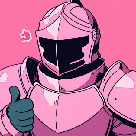 knight, pink armor helmet