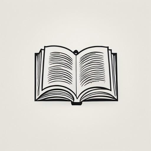 drawing of magic book,
simple white background, intricate details, line art,