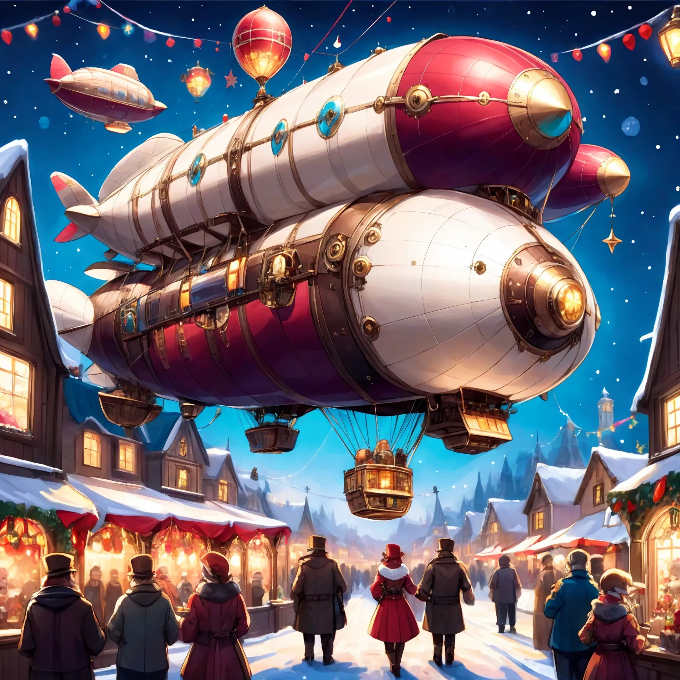 xmas steampunk airship image by tkvier