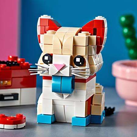 RAW photo,  LEGO BrickHeadz, <lora:lego_v1.1:0.8> a Ragdoll cat, (high detailed skin:1.2), 8k uhd, dslr, soft lighting, high quality