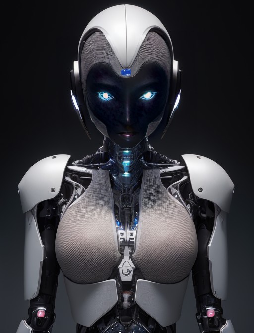 (black female:1.5),complex 3d render ultra detailed of a beautiful porcelain profile woman android face, cyborg, robotic p...