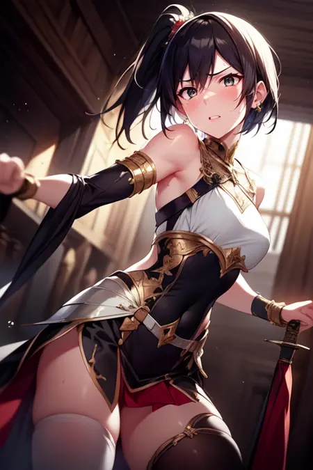 [OpenPose]Girl's Fighting pose Set V3 (png + json)