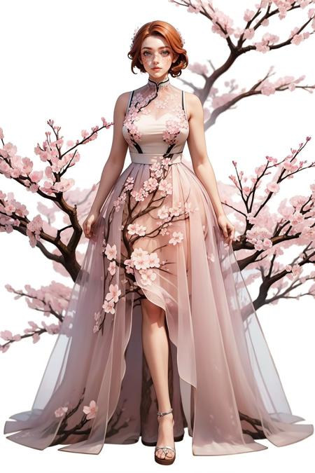 S4kur4,see-through,cherry blossoms dress,sleeveless