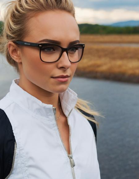 cinematic photo professional fashion close-up portrait photography of a beautiful  (((ohwx woman))) at dry dam during Morning, Nikon Z9   <lora:panettiere_lora_sdxl_v2-000008:1> . 35mm photograph, film, bokeh, professional, 4k, highly detailed