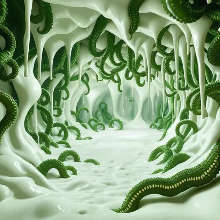 Green Tentacle White Slime - PONY