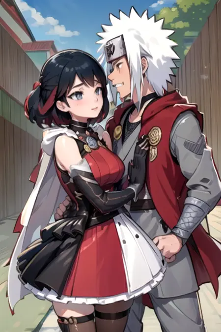 Jiraiya x Summer Rose (Naruto x RWBY)