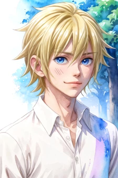 shinichi_katori blonde hair blue eyes