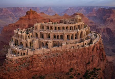 (The colonial city of the future, in the mist-filled Grand Canyon, on an unknown Earth-like planet, 2 moon on sky, Spaceship flight connects colonies:1.3), (Richard Meier:1.2), (Mario Botta:1.3), (avant-garde, future, reality, science fiction, photorealistic), (modern architecture:1.2), 
(Large Files, Ultra Realistic, 8K, 16k, FHD, HD, VFX, Perfect, Photography, composition, Architecture Sales Photography, Architecture Competition, Ultra High Resolution, Cinematography, High Resolution Image:1.1), (dramatic lighting, direct sunlight, ray tracing, clear shadow:1.2),  (real landscape:1.1), (blurred background:1.0), (urban background, more_details) ,
ac_neg1, great lighting, clear, hillscastel, stacked, extrusionbuilding