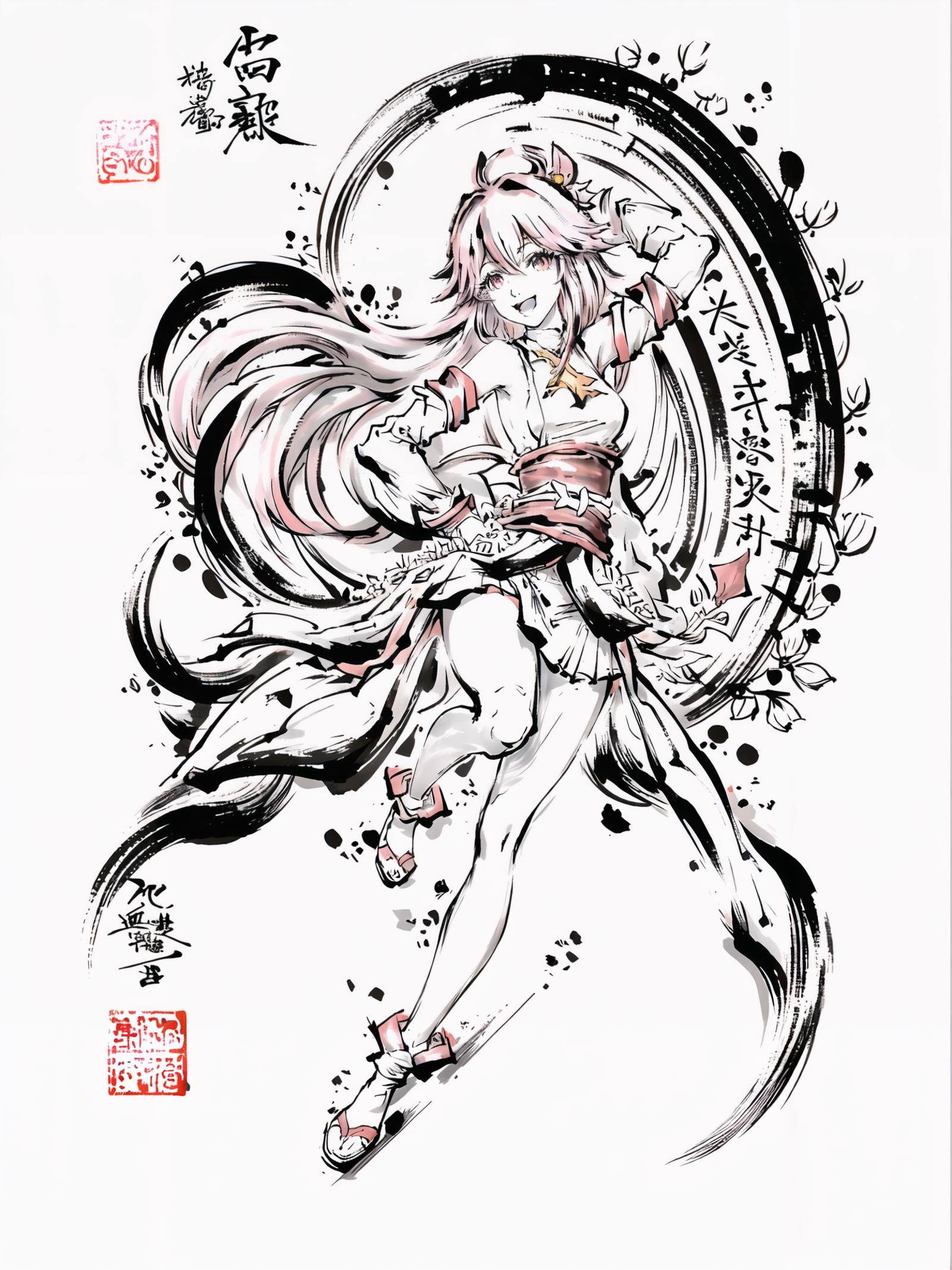 Splash ink/2d ink style model（泼墨/2d水墨风格画风模型） image by boheye