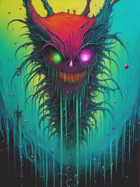 <lyco:AlexPardee:1.0> a creature, by Alex Pardee