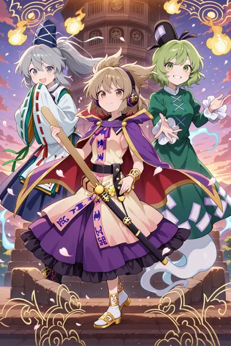 [BONUS] Yumedono Daishibyou Girls - Miko, Futo and Soga (Touhou)