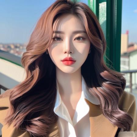 Photo of a Beautiful Korean kpop idol Woman, nice spring afternoon lighting, (professional iphone photo)