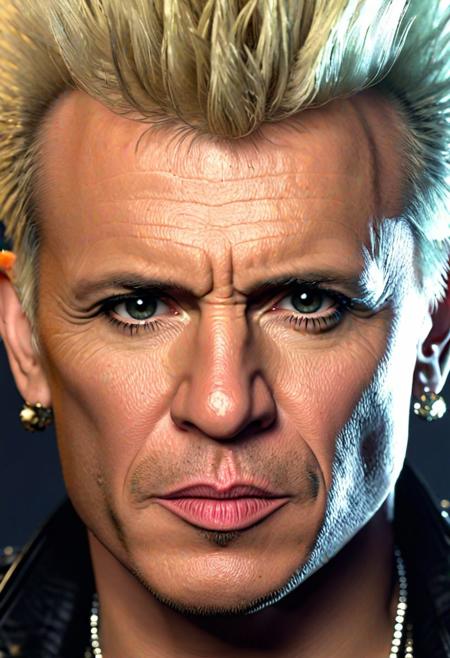 Billy Idol portrait, High quality, 8K, UHD, realistic